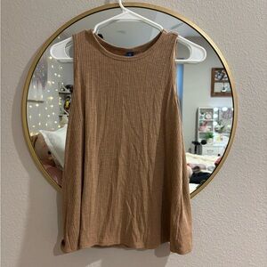 Old Navy Sleeveless Brown Ribbed Tank Top